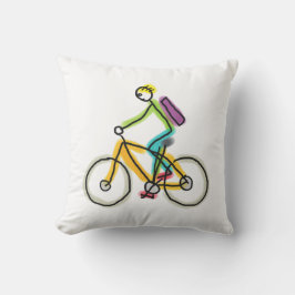 E-Bike Stickman Kudde