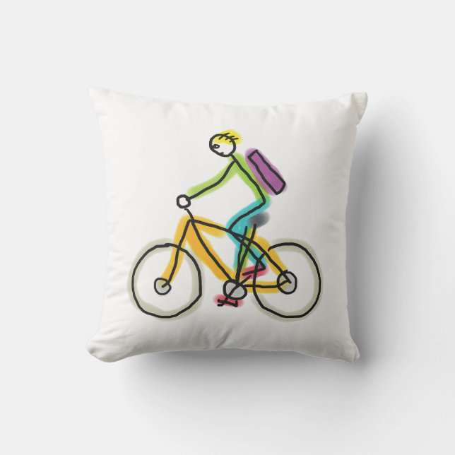 E-Bike Stickman Kudde (Framsida)