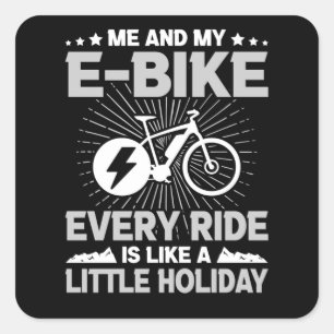 E-Bike Varje Ride Little Helgdag Electrical Cyclis Fyrkantigt Klistermärke
