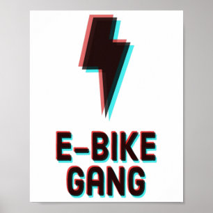 E-bikegänget mountainbiking poster