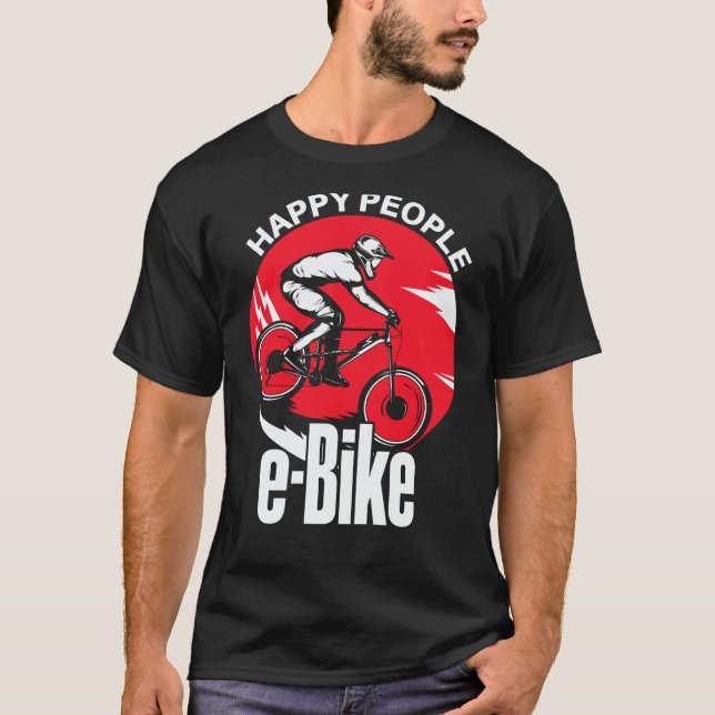 E Biker  E Bike Saying I Love E Biking T Shirt (Framsida)