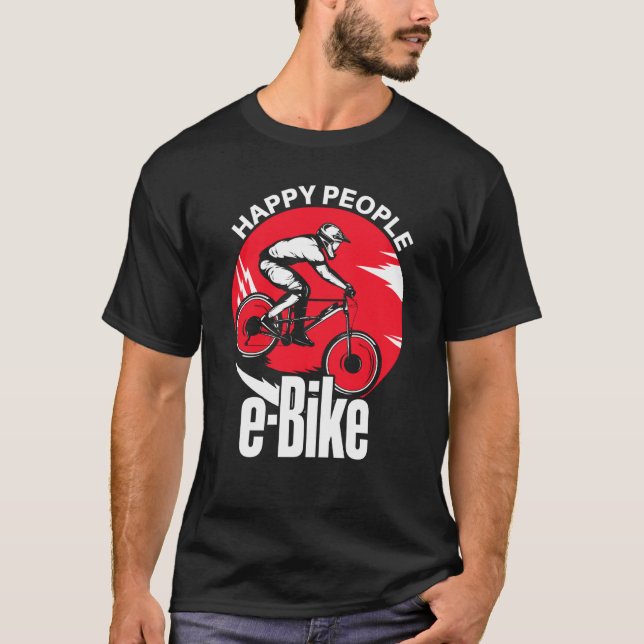 E Biker E Bike som säger i Kärlek E Biking T Shirt (Framsida)