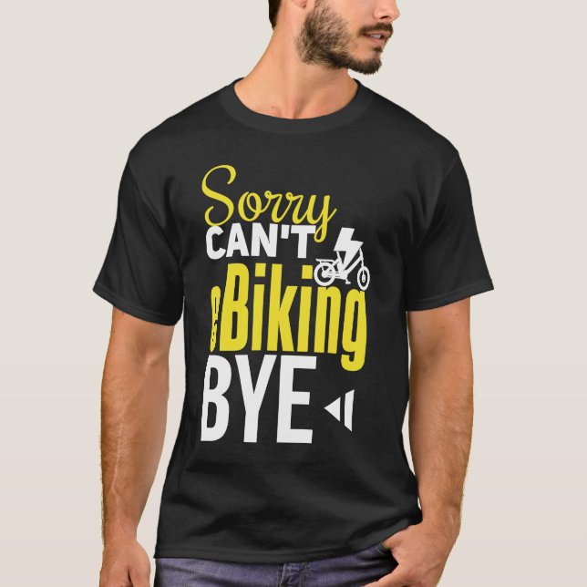 E Biking E Biking Riding E Bike E Biker T Shirt (Framsida)