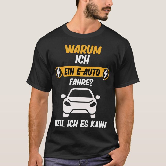 E-bil med elbatteri för bilar eftersom det är bätt t shirt (Framsida)