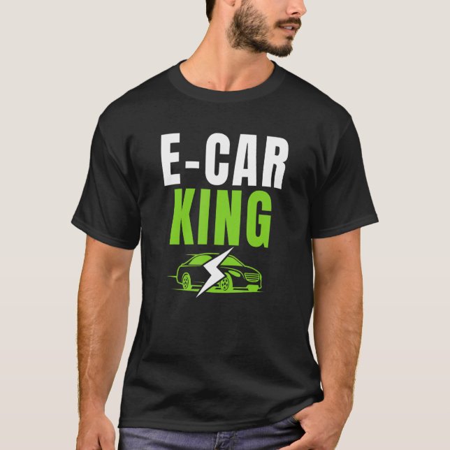 E Car Kung Drive EVs Drive Electric Vehi T Shirt (Framsida)