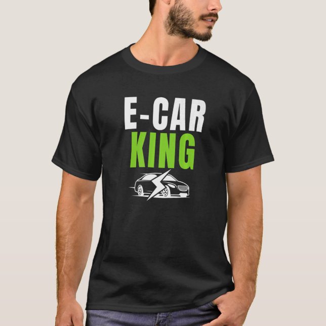E Car Kung Drive EVs Drive Electric Vehi T Shirt (Framsida)