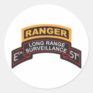 E Co 51st Infantry LRS-Rulla, Skogsvaktare-flik Runt Klistermärke