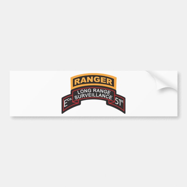 E Co 51st Infantry LRS-rulle, Ranger-flik Bildekal (Framsidan)