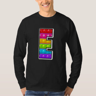 E Cutest Capital Brev C Alphabet Funny Poppin Ki T Shirt