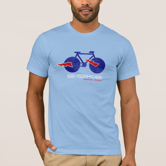 e-cykel, elcykel tee shirt (Framsida)