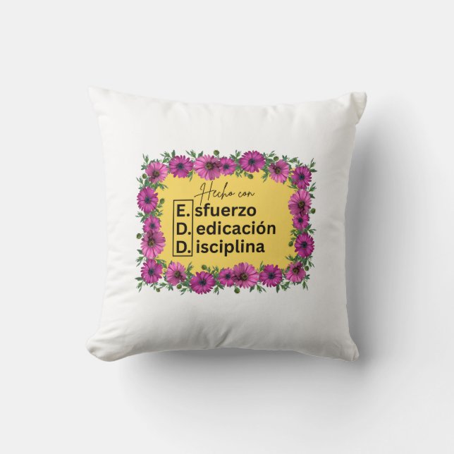 E.D. Esfuerzo, Dedicación, Disciplina Pillow Kudde (Framsida)