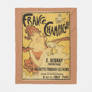 E. Deb Ray Champagne annonseringaffisch Fleecefilt