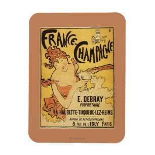 E. Deb Ray Champagne annonseringaffisch Magnet
