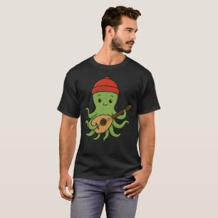 e: Den akuta Grönten Octopus som leker oud med röt T Shirt