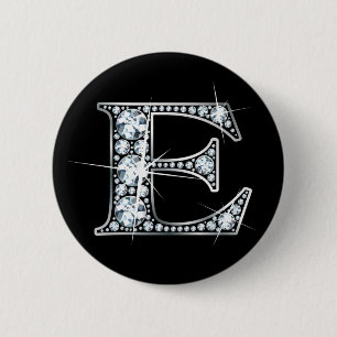 "E" Diamond Bling-knapp Knapp