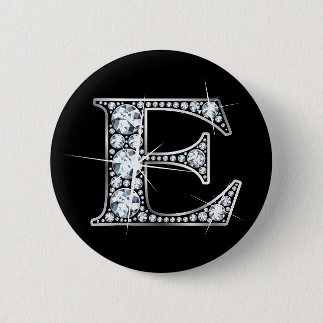 "E" Diamond Bling-knapp Knapp (Framsida)