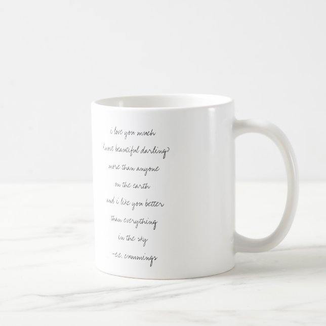 e.e. cummingscitationsteckenmugg kaffemugg (Höger)
