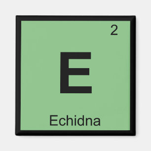 E - Echidna Grekisk kemi Periodiska systemets symb Magnet