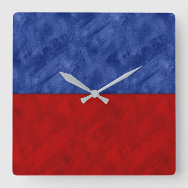 E Echo Watercolor Nautical Signal Maritime Flagga Fyrkantig Klocka (Framsida)