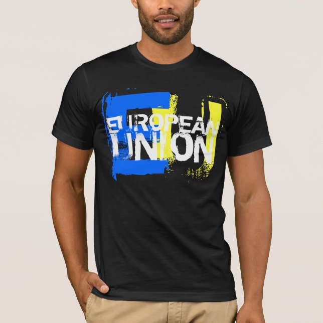 E-. - EUROPEISKA UNION T SHIRT (Framsida)