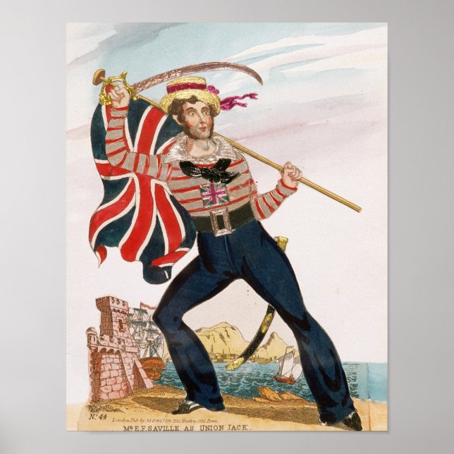 E.F. Saville som Union Jack Poster (Framsidan)