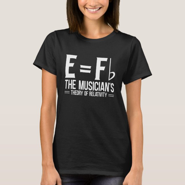 E FB Musiciens teori om relativitet Piano T Shirt (Framsida)