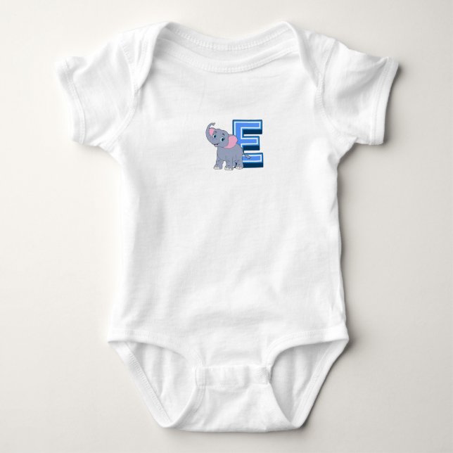 E för Elefant  T Shirt (Framsida)