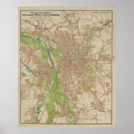 E. Gaebler's Grosser Plan von Leipzig (1943) Poster