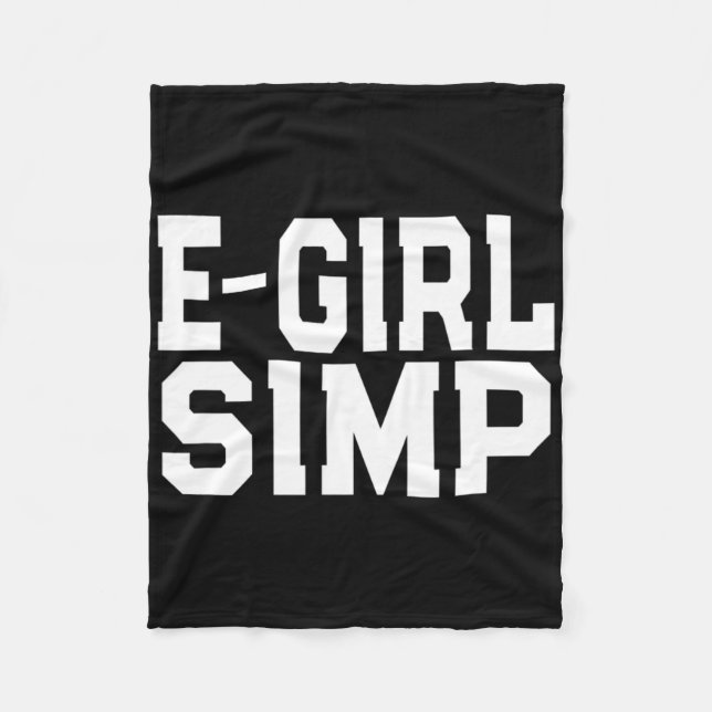 E-girl Simp - Funny Novelty Simp - Simp Halloween Fleecefilt (Framsidan)