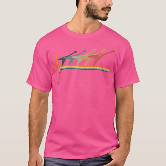 E Gitarr Elektrisk Rock Metal T Shirt (Framsida)