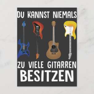 E-Gitarre Akustikgitarre Sten Musiker Bass Gitarre Vykort