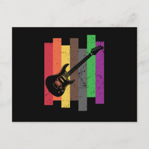 E-Gitarre Bunt Vykort