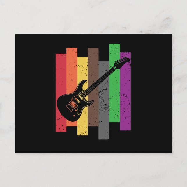 E-Gitarre Bunt Vykort (Framsida)