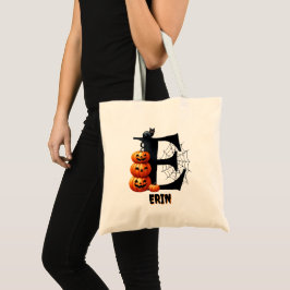 E Initial Bus eller godis Cute Halloween Candy Bag Tygkasse