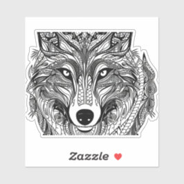 E.J. Avtagbar vinyl från Guld Varg Ansikte Klistermärken