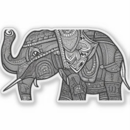 E.J. Borttagbar vinyl från Guld Elephant Klistermärken
