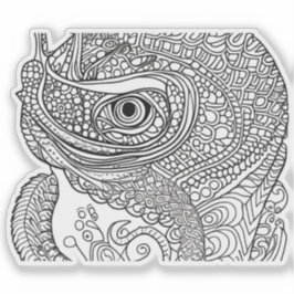 E.J. Guld Chameleon Avtagbar vinyl Klistermärken