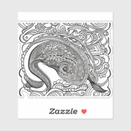 E.J. Guld Peacock Avtagbar vinyl Klistermärken