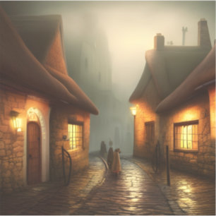 E.J. Guld Villagers Blöt Cobblestones Vinyl Klistermärken