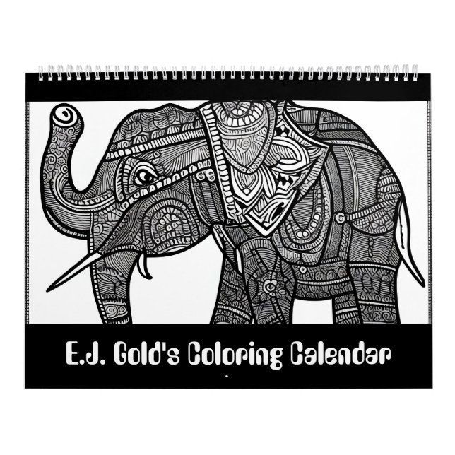 E.J. Guld Wildlife Coloring Kalender (Omslag)