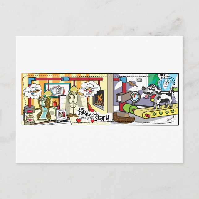 E kontra B - Datumet gick bra med vykort (Framsida)