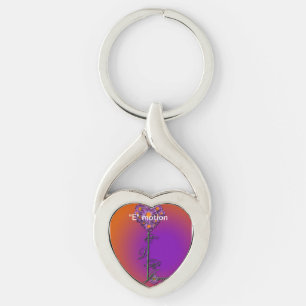 E.L.R. Jones hjärtanyckelring Twisted Heart Silverfärgad Nyckelring
