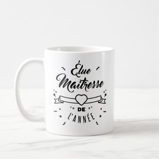 élue maitresse de l'année kaffemugg (Vänster)