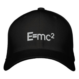 E=mc2 Albert Einstein-hastighet för ljusfyrkant Broderad Keps