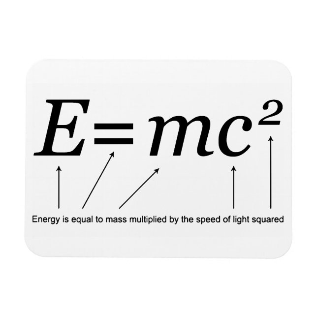 E=MC2 Einsteins teori om relativitet Magnet (Horisontell)