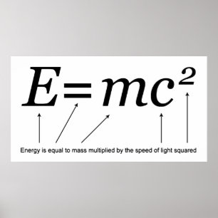 E=MC2 Einsteins teori om relativitet Poster