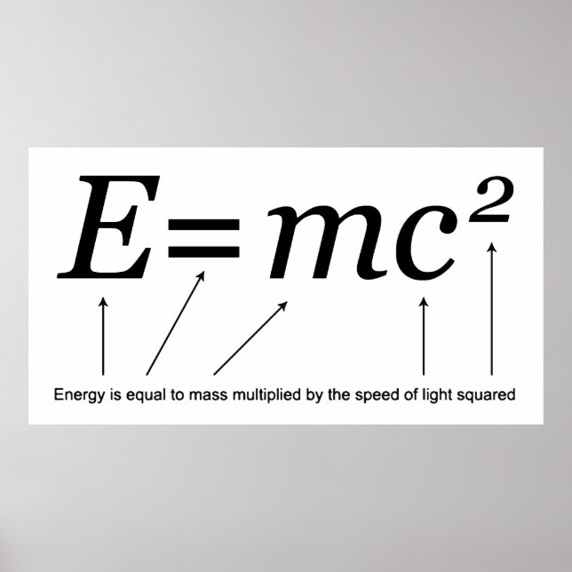 E=MC2 Einsteins teori om relativitet Poster (Framsidan)