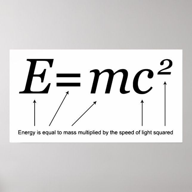 E=MC2 Einsteins teori om relativitet Poster (Framsidan)