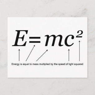 E=MC2 Einsteins teori om relativitet Vykort