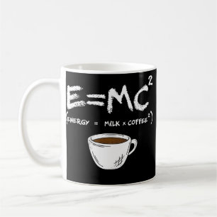 E = MC2 Energy Mjölk Coffee Funny Science Coffee  Kaffemugg
